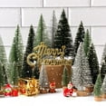 thumbnail image 2 of 30PCS Mini Christmas Tree Decor, Artificial Christmas Tree 5 Sizes,Mini Sisal Snow Frost Trees with Wooden Base for Christmas Decor Christmas Party Home Table Craft Decoration, 2 of 6