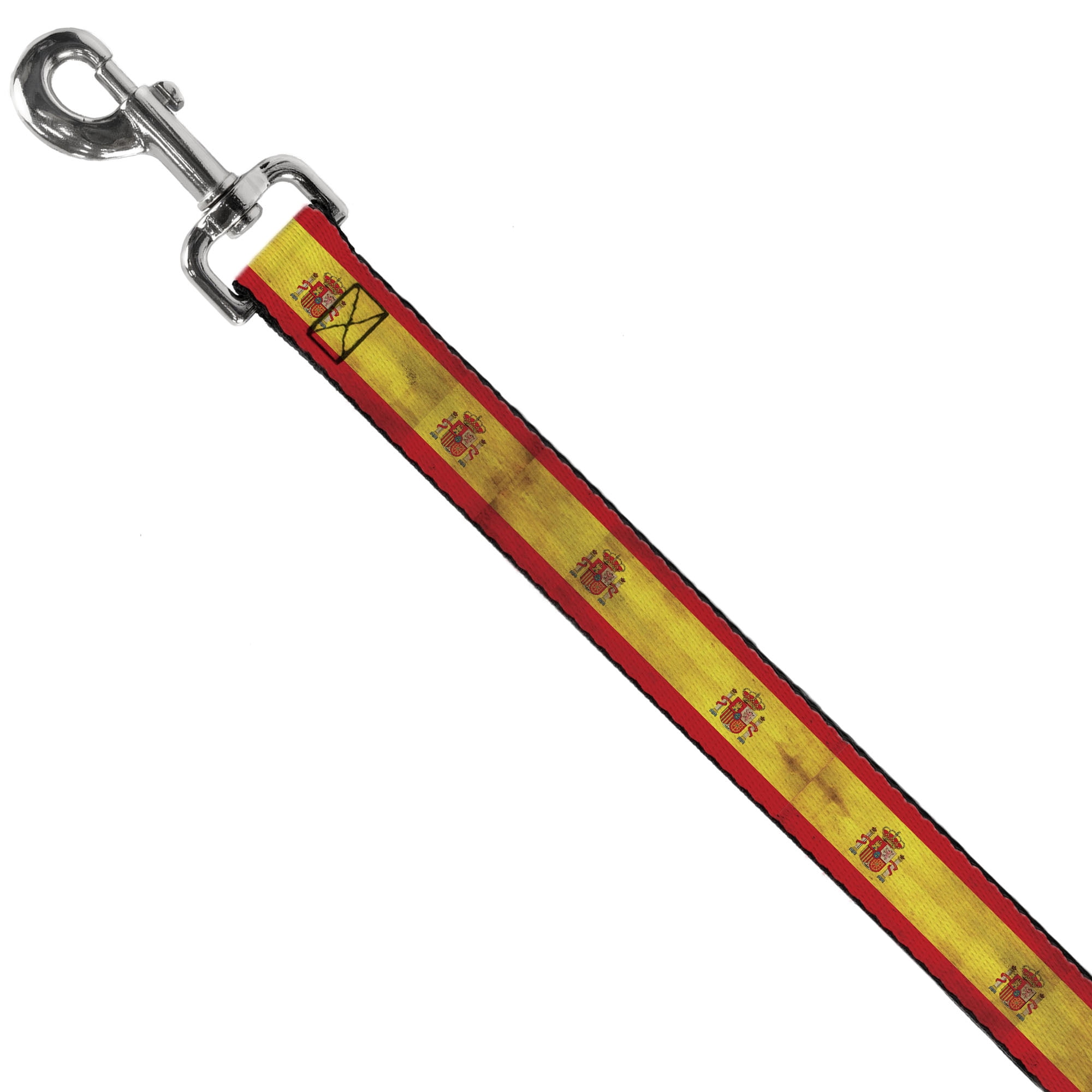 Buckle-Down Pet Leash, Dog Leash, Spain Flag Continuous Vintage, 6 Feet Long 1.0 Inch Wide