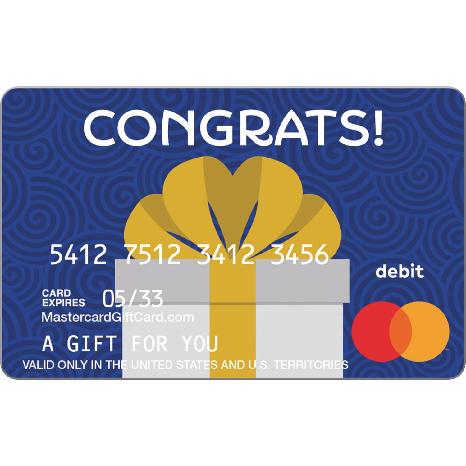 Mastercard® $20-$500 eGift Card Congrats (Plus $6.84 Purchase Fee) [Email Delivery]