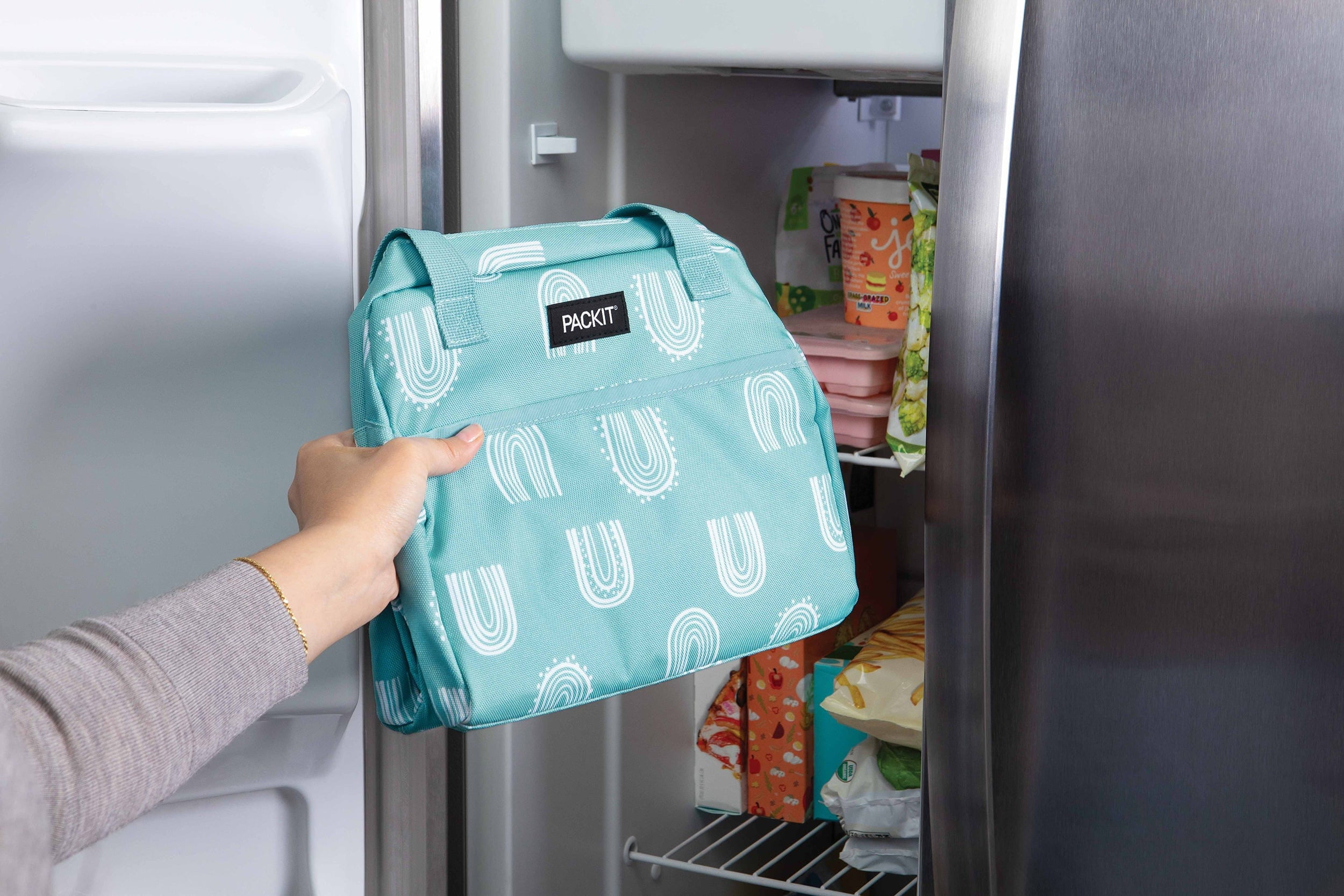 PackIt Freezable Hampton Lunch Bag, Desert Arch, built with Shoulder Straps and Zipper Closure