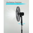 thumbnail image 3 of BLACK+DECKER 18-Inch Pedestal Fan, BFP18SXB, Oscillating Fan for Home and Office, Standing Fan with 3 Speed Settings, Height Adjustable with Adjustable Head Tilt, Black, 3 of 7
