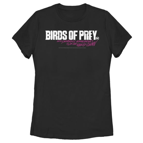 Women's Birds of Prey Fantabulous Logo  Graphic Tee Black Medium