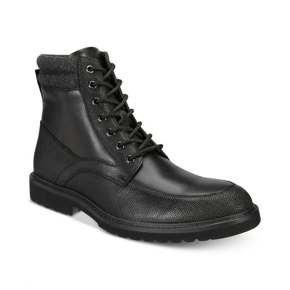Alfani Mens Patrick Moc-Toe Combat Boots black 10