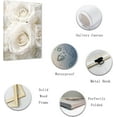 thumbnail image 5 of ZHONGYUTONG White Rose Canvas Wall Art Elegant Flowers Picture Prints Modern Artwork Home Decor For Living Room Bedroom Framed (24.00" x 36.00"), 5 of 6