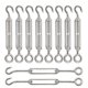 thumbnail image 1 of Tensor Lsqurel 10PCS Gancho y ojo de tensor de acero inoxidable 304 Heavy Duty M4 M6 M8 M10 Tensor Hardware de vela de sombra ajustable para apretar alambre de cable de metal 5/32 1/4 5/16 3/8, 1 of 5