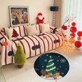 thumbnail image 1 of Alfombra navideña Yyuenw de 23 pulgadas, redonda, con dibujos animados, para decoración del hogar, con diseño de árbol de Navidad, suave, blanca, para sala de estar, comedor, dormitorio, decoración, 1 of 5