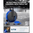 thumbnail image 2 of Bobina de cable de extensión DEWENWILS de 30 pies, calibre 16/3, SJTW 10A, azul, 2 of 7