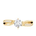 thumbnail image 4 of Rosec Jewels Lab Created Diamond Circle Engagement Ring - 5 MM - EF-VS Quality - Ready to Gift, 10K Yellow Gold, US 7.00, 4 of 8