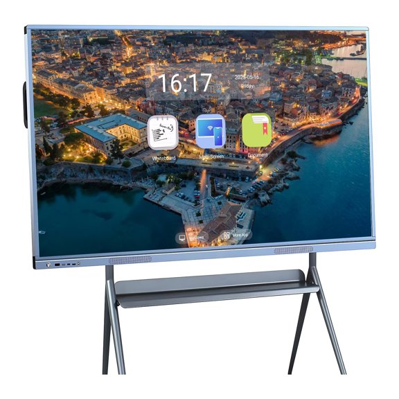 JYXOIHUB Smart Board 55 Inch All-in-One Touch Screen, Interactive Whiteboard with Dual System & Cloud Sharing - Great for Classroom, Office & Presentations(Include Wall Mount)