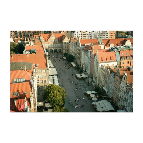 Overlooking Gdańsk 01 - Gdańsk Pomorskie Poland Photography Unframed Wall Art Print 5 x 7 inches