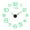 Vert, variante sur WRKEKC Grande Horloge Murale Sans Cadre DIY Silencieuse Horloge Murale Miroir Sans Cadre pour Décoration Salon Bureau Maison Autocollants 60CM