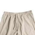 thumbnail image 5 of LWavelet Mens Lightweight Linen Lounge Pants Elastic Waist Drawstring Sleep Pants Khaki L, 5 of 7