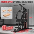 thumbnail image 5 of MITONOS Home Gym System,Workout Station with 140lbs Weight Stack,All in One Home Gym Equipment with Pulley System,Seated Row,Leg Extension for Full Body Strength Training, 5 of 12