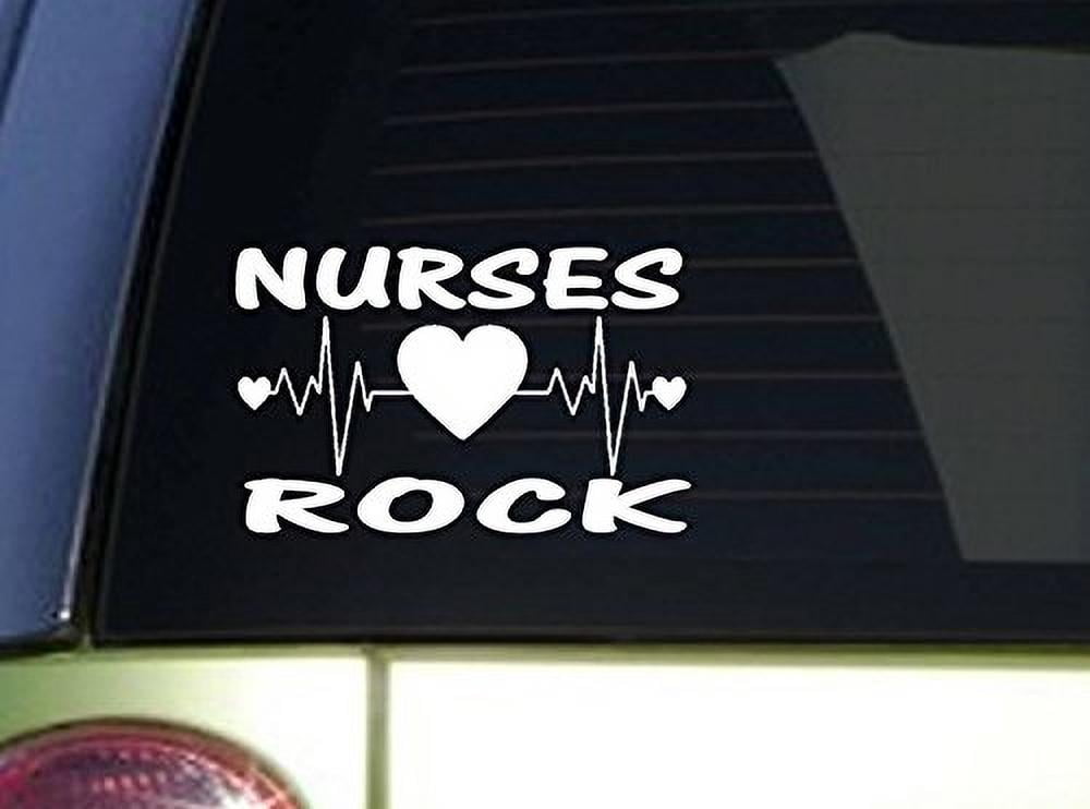 Sleep With A Nurse Car Truck Suv vinyl sticker decal Safety First 