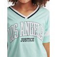 thumbnail image 3 of Justice Girls Graphic Short Sleeve Tee with Tipping, Sizes XS-XLP, 3 of 4