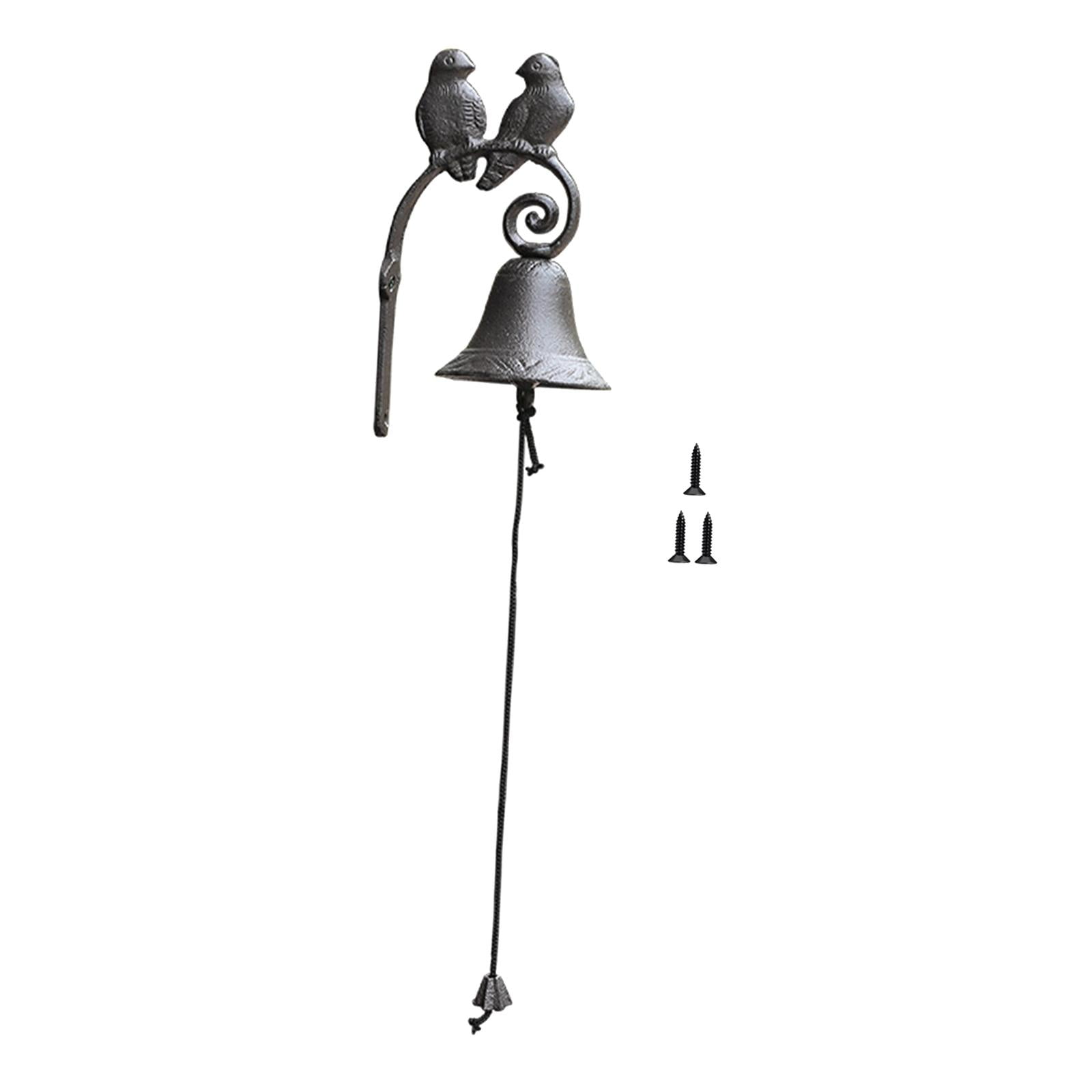 Fancyes Wall Hanging Bell Cast Iron Dinner Bell ,Entry Door Bell ,Metal Decorative Bell, Wall Mounted Hanging Door Bell for Farmhouse