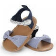 thumbnail image 6 of GYRATEDREAM Baby Girl Sandals Summer Bowknot Soft Sole Infant Girls Princess Dress Flats First Walker Shoes 0-18 Months, 6 of 7
