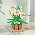 thumbnail image 4 of Flowers Building Set for Adults, Flower Bouquet Daffodils Bonsai Plant, Botanical Collection Home Decor Display, Creative Toy (550 PCS), 4 of 5