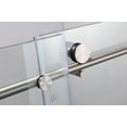 thumbnail image 3 of Frameless Shower Door, Water Resistant Glass Shower Door Clear Tempered Glass, Easy Sliding Showe Door with Explosion-Proof Film, Stainless Steel, 3 of 9