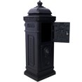 thumbnail image 3 of Large Capacity Outdoor Mailbox, Rainproof Floorstanding Letter Box Statue for Garden, Residential Use, Black, 3 of 9