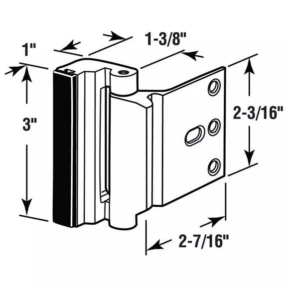Defender Security Door Reinforcement Lock – Add Extra, High Security Alloy