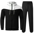 thumbnail image 3 of Mens Tracksuit - 2 Piece Sweatsuit for Men Fleece Sweatsuit Jogging Suits Full Zip Jacket Pants Outfits Casual Running Jogging Sport Suit Sets (White, XXXL), 3 of 3