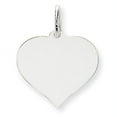 thumbnail image 1 of Charm Disque Cœur en Or Blanc 14K, 1 of 2