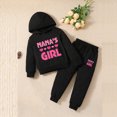 thumbnail image 2 of HCNTES Baby Boy Winter Clothes Baby Toddler Boy Fall Hooded Clothing Set 18 24 Months 2T 3T 4T 5T 6T 7T Letter nana's girl Embroidery Long Sleeve Hoodie and Elastic Sweatpants 2pcs Outfits, 2 of 6