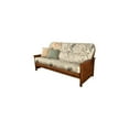thumbnail image 2 of Futon Frame Full Size Convertible Sofa Bed Solid Hardwood Weathered Brown, 2 of 6