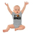 thumbnail image 3 of Saturn Love I Heart Outer Space Romper Boys or Girls Infant Baby Brisco Brands NB, 3 of 7