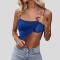 thumbnail image 4 of HAYIMI Women Seamless Spaghetti Strap Built In Bra Camisole Soft Comfort Stretch Sleeveless Tank Tops With Light Support And Smooth Back Design Summer Round Neck Solid Color Stylish Vests, 4 of 6