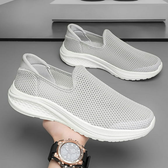 Men's shoes summer new lazy hollow breathable mesh shoes low gang set foot casual sports shoes
