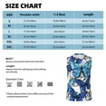 thumbnail image 6 of Bingfone Blue and White Butterflies Pattern Men's Tank Tops Workout Sleeveless Tee Shirts Running Beach Tanks for Men-3X-Large, 6 of 8
