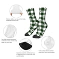 thumbnail image 3 of Uemuo Green White Christmas Tree Lumberjack Plaid Printed Kids Boys Socks Seamless Crew Socks Crazy Funny Athletic Sport Socks for Children, 3 of 6