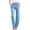 Light blue, variant on GZWYHT Womens Capris Pants,Lightweight Trousers Buttons with Pockets Casual Straight Leg Capri Pants Slacks Retro Comfy Elastic Waist Lounge Trousers,Blue L