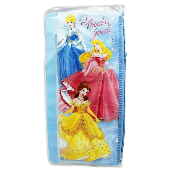4pk Disney Princess Stationery Set -  Cinderella Belle and Aurora  Pencil Pouch Ruler and Eraser