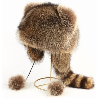 Winter Plush Faux Fur Knitted Animal Hat Cozy Cute Horns  display picture 2