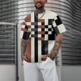 thumbnail image 2 of T Shirts for Men Polo 1/4 Short Sleeve Big and Tall Lounge Wear Shirts Casual Stylish Gradient Round Neck Casual Outdoor Basic Basic Tee, 2 of 6