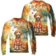 thumbnail image 3 of Hello Fall Goldendoodle Football Welcome Autumn with Leaves Pumpkins All Over Print 3D Sweatshirt Unisex Merch Doodle Dog Lover Gifts Idea - 00012, 3 of 6