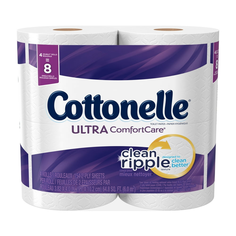 Cottonelle Ultra Comfort Care Toilet Paper, 4 Double Rolls Walmart