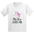 thumbnail image 3 of Inktastic My Gigi Loves Me Unicorn Girls Youth T-Shirt, 3 of 5