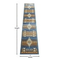 thumbnail image 4 of Masada Rugs Southwest , Area Rug (2 Feet 4 Inch X 11 Feet) Runner, Blue, 4 of 6