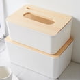 thumbnail image 3 of Paper Towel Dispenser Wood Tissue Box Cover Holder Countertops Bathroom, 3 of 8