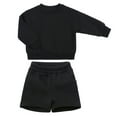 thumbnail image 2 of piuwrlz Shirt and Shorts Set for Baby Boys Girls Long Sleeves Summer Children's Set Black Size 13 Years, 2 of 6