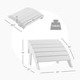 thumbnail image 2 of Gymax HDPE Adirondack Folding Ottoman Outdoor Footstool All-Weather Footrest White, 2 of 10