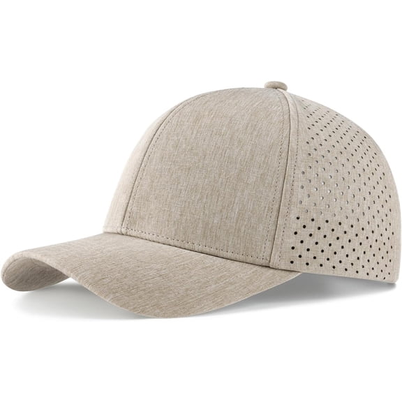 CoCoMangos Men Snapback Trucker Hat, Baseball Cap for Breathable Side Laser Cut Holes