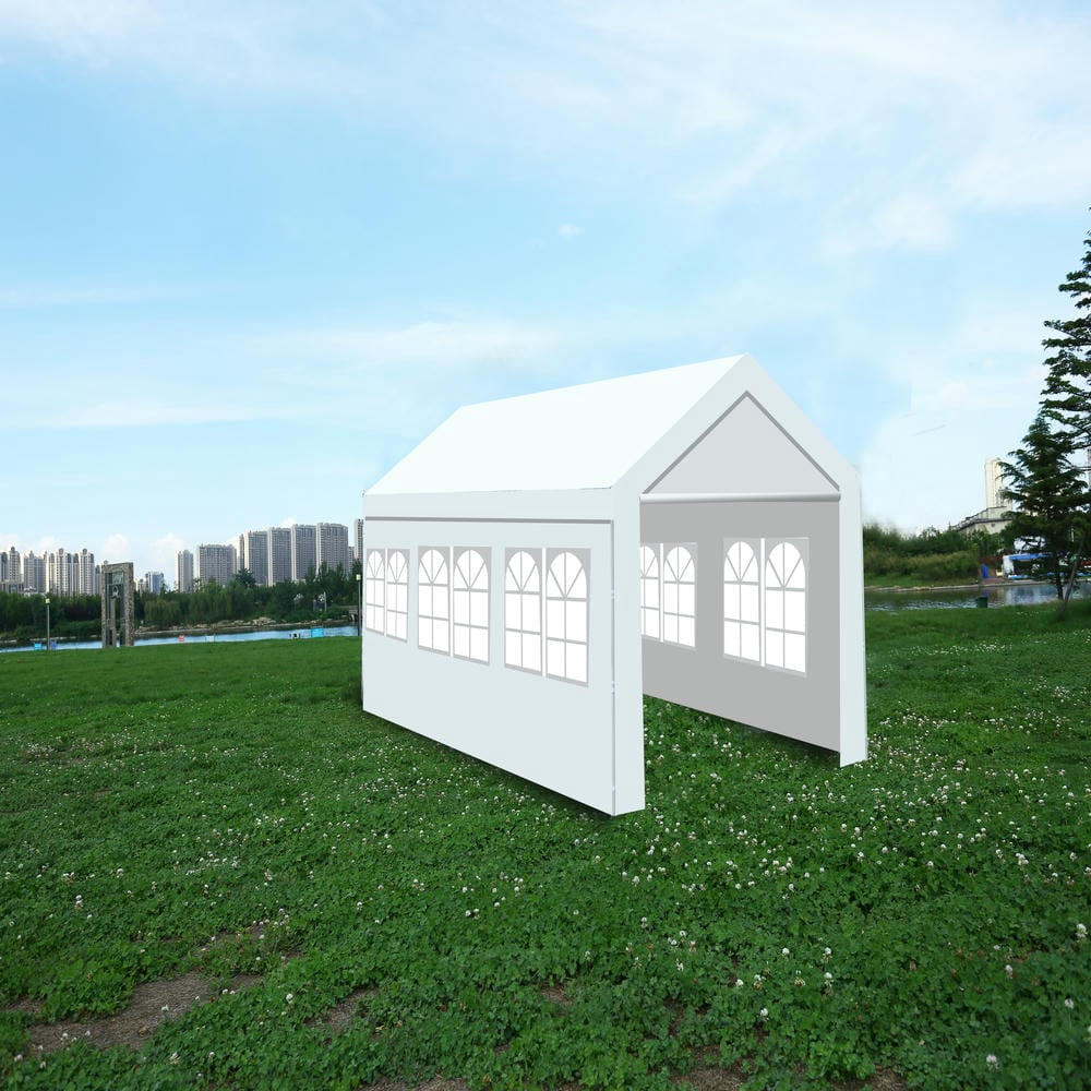 Topcobe 10'x20' Heavy Duty Carport Gazebo, Canopy Garage, Car Shelter with Windows for Backyard Patio, Outdoor Furniture