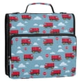 thumbnail image 5 of FORMRS Zipper Binder with Shoulder Strap 2-inch Ring 500 Sheet Capacity File Bag, Red Truck Pattern, 5 of 5
