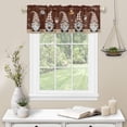 thumbnail image 2 of Kitchen Curtains Valances, Coffee Gnome Brown Short Rod Pocket Valances for Windows for Bedroom, Bathroom, 1 Panel, 54" W x 18" L, 2 of 6