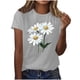 thumbnail image 1 of Camisas de Manga Corta para las Mujeres Moda Casual Impresión Cuello Redondo Suéter Tee Blusas, 1 of 3